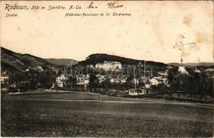 1910 Wien, Vienna, Bécs XXIII. Rodaun, Station, Mädchen-Pensionat de St. Chrétienne / railway station, boarding school for girls (b)