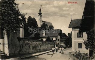 1911 Attersee, street view, church (EK)