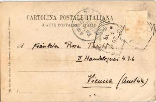 1903 Genova, Truogoli di S. Brigida / street view, drying clothes (EK)