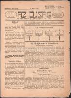 1921 Az Ojság II. évfolyamának 15. száma, szakadásokkal