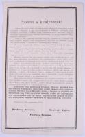 1898 Bp., "Szobrot a királynénak" - Az "Erzsébet királyné-alap" Központi Bizottságának felhívása szoborállításra céljára való adakozásra