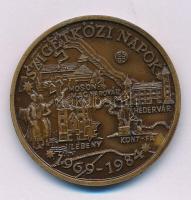 Garamkeszi János (1936-) 1985. "10 éves a MÉE Mosonmagyaróvári Csoportja / Szigetközi Napok" kétoldalas bronz emlékérem (42,5mm) T:AU patina