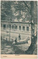 Feketehalom, Zeiden, Codlea; fürdő. Phot. Atelier Greiner. Verlag Johann Foith / Waldbad / spa