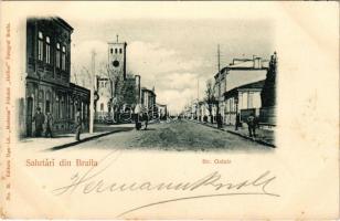 1900 Braila, Strada Galatz / street view. Editura Tipo-Lit. "Moderna" Fränkel "Hellios" Fotograf (fl)