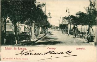 1903 Constanta, Konstanca; Bulevardul / street view. Libr. Gr. M. Grigorin (EK)