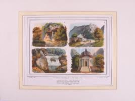 cca 1860 Herkulesfürdő, Militär-Gränze Wallachisch-Illirisch Regiment (Land Ungarn), Jos. Zahradnicz...