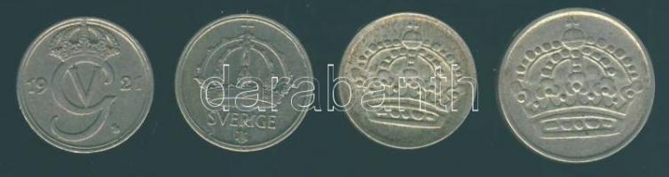 Svédország 1921. 10ö + 1944. 10ö + 1958. 10ö + 1957. 25ö T:2