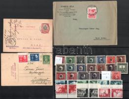 Horvátország + Jugoszlávia kis tétel stecklapon + 3 db küldemény