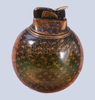 Murano anyagában aranyporos díszítésű öngyújtó, jelzés nélkül, kis kopással, m: 9,5 cm