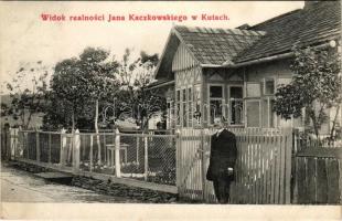 Kuty, Kitev, Kutten, Cuturi, Kitów; Widok realnosci Jana Kaczkowskiego w Kutach / house of Jan Kaczkowski (1890-1979) (EK)