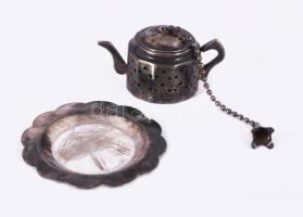 Teáskanna alakú teatojás, tartóval, d: 6 cm