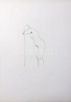 Kádár György (1912-2002): 9 női akt rajz. Tus, papír. Mindegyik jelzett. 23×16 és 50x36 cm körüli mé...