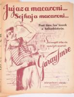 Vegyes kotta tétel: Ezüsttükrös kávéházba..., Karácsonyi énekek, Juj az a macaroni..., stb., megvise...