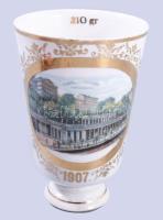 Antik Karlsbad fürdőpohár, hibátlan, m: 11,5 cm