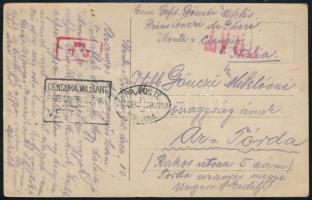 1918 Hadifogoly képeslap Olaszországból, Monte-Ciengio - Torda