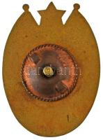 1970 k. "Kiváló Határőr" aranyozott, zománcozott jelvény, csavaros hátlappal (45x33mm) T:A...