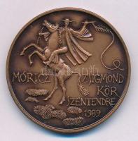 Rajki László (1939-) 1989. "Móricz Zsigmond Kör Szentendre" kétoldalas bronz emlékérem (42,5mm) T:AU patina