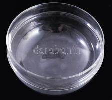 Fújt üveg kínálótál, d: 26 cm, m: 12,5 cm