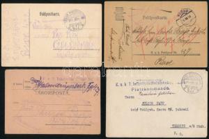 1917-1918 4 db tábori posta küldemény