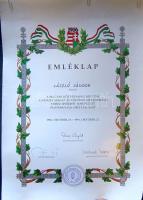 1991. Az 1956-os forradalomban tanúsított helytálló magatartásért adományozott kitűntetés két darab ...