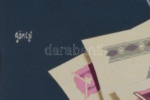 Gönczi-Gebhardt Tibor (1902-1994): Magot a földbe... pénzt a takarékba plakát, lapszéli szakadással,...