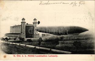 1910 Fischamend, II. Öst. k. k. Militär-Lenkballon Lebaudy / K.u.K. military semi-rigid airship. Hans Borovka (fl)