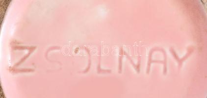 Zsolnay pirogránit mályva alapszínű váza. Jelzett, hibátlan, m: 11 cm