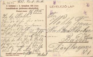 1915 Héthárs, Lipjany, Lipany; A héthársi római katolikus templom 400 éves fennállásának jubileuma a...