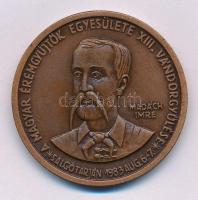 Garamkeszi János (1936-) 1983. "MÉE XIII. Vándorgyűlése - Salgótarján / Madách Imre - ,,Az ember tragédiája'' színpadi bemutatásának 100. évfordulója" kétoldalas bronz emlékérem (42,5mm) T:AU patina Adamo ST2