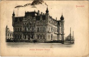 1906 Bucharest, Bukarest, Bucuresti, Bucuresci; Palatul Principelui Sturdza / Royal Palace (EB)