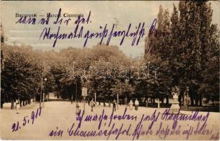 1911 Bucharest, Bukarest, Bucuresti, Bucuresci; Parcul Cismegiu / park (EK)