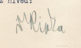 1928 Bp., Ripka Ferenc (1871-1944) politikus, Budapest főpolgármestere autográf aláírása gépelt leve...