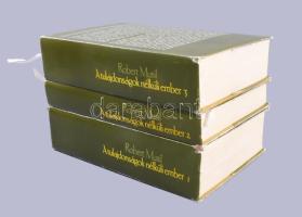 Musil, Robert: A tulajdonságok nélküli ember I-II-III. Bp., 1977, Európa. Első magyar kiadás. Kiadói egészvászon kötés, papír védőborítóval, jó állapotban.