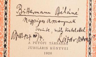 Lázár István: A Nílus rózsája. DEDIKÁLT! Bp., 1926, Singer és Wolfner. Kiadói félbőr kötés, kissé kopottas állapotban.