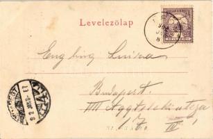 1902 Budapest III. Óbuda, Berlinger György vendéglője "A Kerékpárhoz", étterem, belső vend...