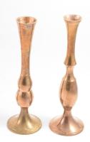 6 darab réz váza, egyik kicsit eltérő, m: 18 cm