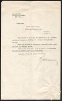 1941 Bp., Reményi-Schneller Lajos (1892-1946) pénzügyminiszter, a Sztójay-per egyik kivégzettjének autográf aláírása kinevezésen