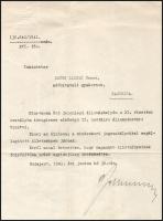 1941 Bp., Reményi-Schneller Lajos (1892-1946) pénzügyminiszter, a Sztójay-per egyik kivégzettjének a...