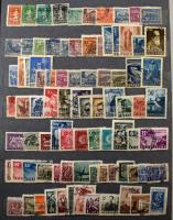 Vegyes külföldi bélyegek 8 db főleg A4 méretű berakóban és kevés albumlapon, benne rengeteg USA, Své...