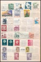 Hátoldali sorszámos bélyegek 12 klf országból + 30 db támpéldány, közepes berakólap mindkét oldalán