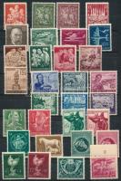 Deutsches Reich 1941-1945 31 db teljes kiadás, összesen 59 db bélyeg, köztük ívszéliek is