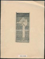 ca 1920 Rónay Kazimir, Kázmér (1883-?): Ex libris Kasimir de Rónay. Rézkarc, papír, jelzett a dúcon 13,5x6,5 cm