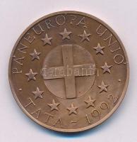 Szunyogh László (1956-) 1992. "Habsburg Ottó 80 éves / Páneurópa Unió Tata" bronz emlékére...