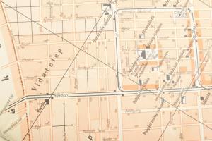 1910 k. Rákosszentmihály térkép, kiadja Kókai Lajos könyvkereskedése, 63x45 cm