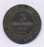 1812B 3kr Cu "I. Ferenc" Körmöcbánya T:VF Hungary 1812B 3 Kreuzers Cu "Franz I" Kremnitz C:VF Krause KM#2116