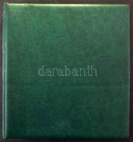 Lindner használt gyűrűs album zöld borítóval, lapok nélkül