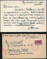 1964 Sassy Attila (1880-1967) festőművész saját kézzel írt levele, borítékkal