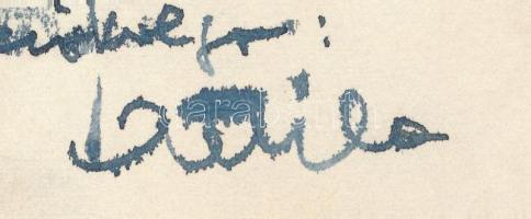 1964 Sassy Attila (1880-1967) festőművész saját kézzel írt levele, borítékkal