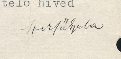 1935 Bp., Szekfű Gyula (1883-1955) történész saját kézzel aláírt levele