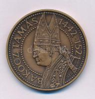 Bognár György (1944-) / Szabó Zoltán 1992. "Bakócz Tamás 1442-1521 / MÉE" kétoldalas bronz emlékérem (42,5mm) T:AU patina Adamo BP39